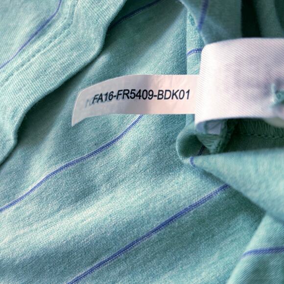 B. Draddy Mint Green Heathered Thin Purple Stripe Polo Shirt Size XXL - Picture 8 of 9